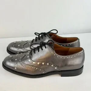 Coach | Shoes | Us 9b Womens Coach Tegan Oxford Gunmetal Leather Tea ...